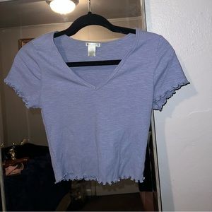 Blue crop top, size L